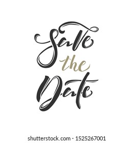Save the Date phrase.Vector illustration