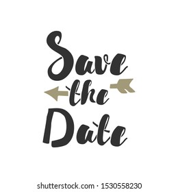 Save the Date phrase.Vector illustration