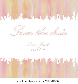 Save the date pink white light color wedding background.Vintage sweet love logo summer