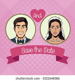 Save the date pop art cartoon Internet Security, baniking online