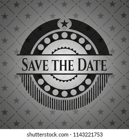 Save the Date realistic dark emblem