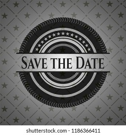 Save the Date realistic dark emblem