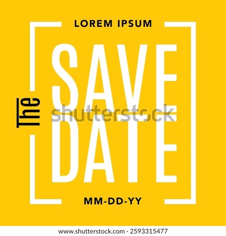 Save the date retro banner. Can be used for business, marketing and advertising. logo graphic design of event summit made for Technology and upcoming events. Vector EPS 10