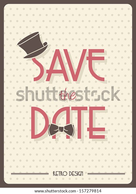 Save the Date retro\
poster