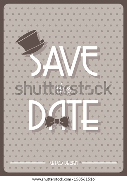 Save the Date retro poster\
