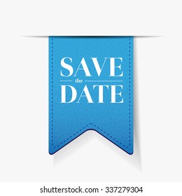 Save the date ribbon vector