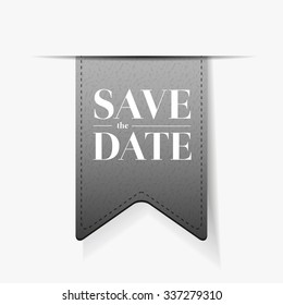 Save the date ribbon vector