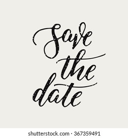 Save the date. RSVP. Hand drawn elegant quote for your wedding design. Custom typography with swirls. Hand lettering.