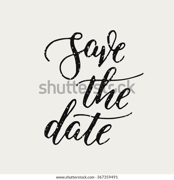 Save Date Rsvp Hand Drawn Elegant Stock Vector Royalty Free