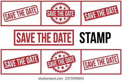 Save The Date Rubber Stamp set Vector