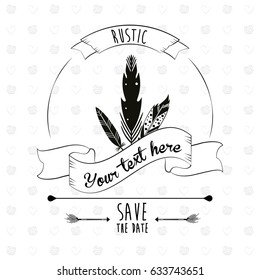 save the date rustic poster decorative element design