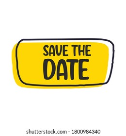 Save the date Set of speech bubble icons Vector illustrations on white background