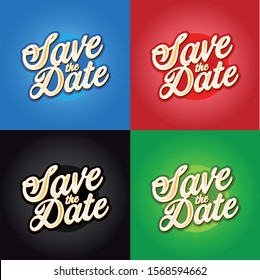 Save the Date sign lettering
