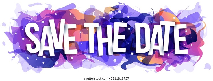 ''Das Datum speichern''' Zeichen auf abstraktem Hintergrund. Kreatives Banner oder Header für eine Website.