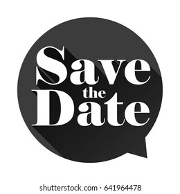 Save the Date sign speech bubble