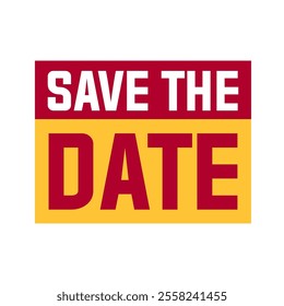 save the date sign vector illustration Flat design style Clipart