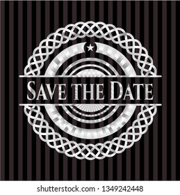 Save the Date silvery emblem