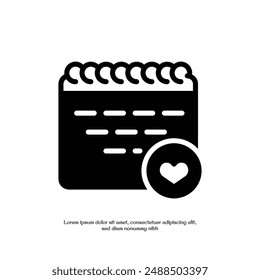 save the date solid icon vector design good for web or mobile app