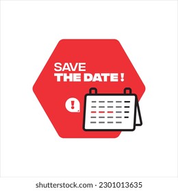 save the date speech bubble. Loudspeaker. Banner for business, marketing and advertising. Vector illustration.