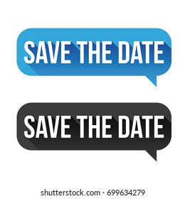 Save the Date speech bubble vector