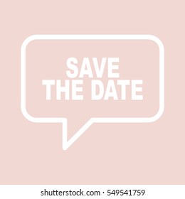 SAVE THE DATE speech bubbles.