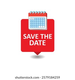 Save the date with Spril calendar. Save the date used for business, marketing and advertising. Vector illustration. 