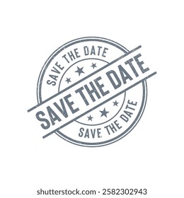 Save the Date Stamp Grunge Vector Template