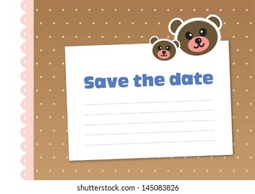 Save the date, template, children's style