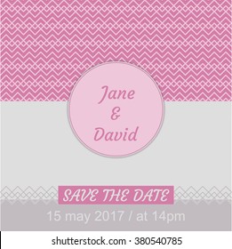 Save the date template, seamless pattern included
