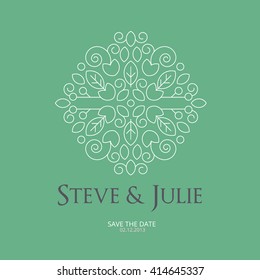 Save the date template vector.