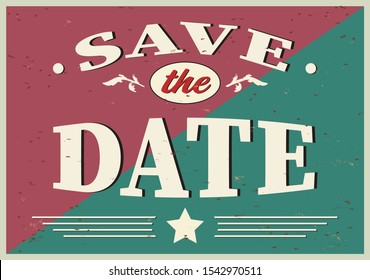 save the date template vector illustration on a white background