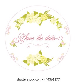 Save the Date template vector illustration. Invitation card,  wedding card 