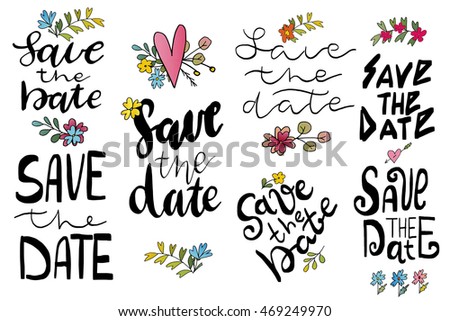 save date templates labels card wedding stock vector royalty free