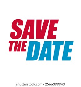 save the date text banner icon flat vector illustration clipart