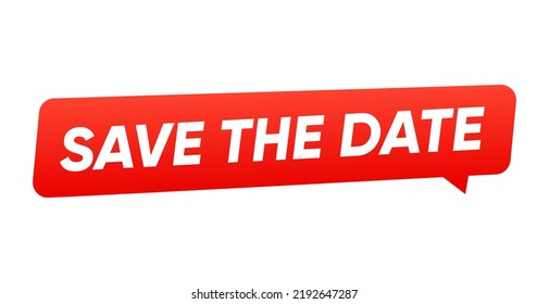 Save the date text banner isolated vector design