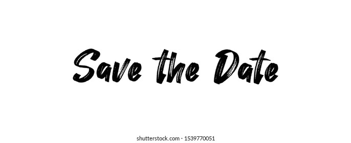 Save the date text, calligraphy design