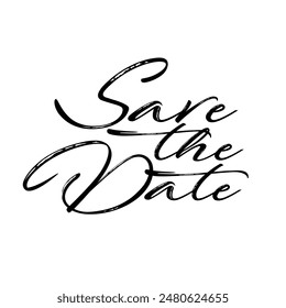 Save the date text icon isolated on white background eps