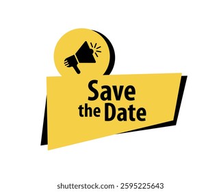 save the date text information sign	