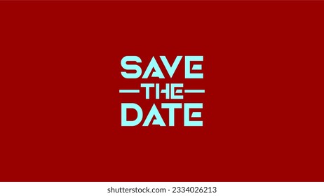 Save the Date text Style font bold - Poster Artwork