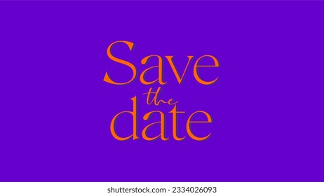 Save the Date text Style format - Vector