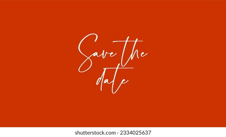 
Save the Date text Style script - font Style