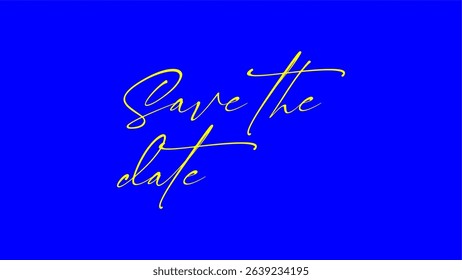 Save the date text style vector