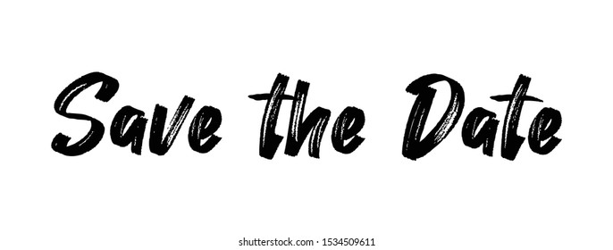 Save the date. Typographic text design.