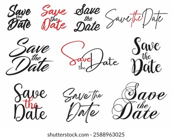 Save the Date Typography vector