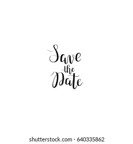 Save the date vector calligraphy digital drawn imitation. Wedding invitation design