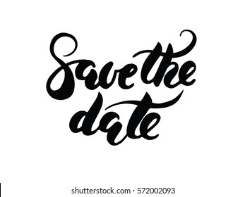 Save Date Vector Hand Lettering Card Stock Vector (Royalty Free ...