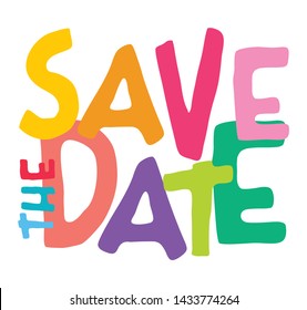 Save the date. Vector illustration