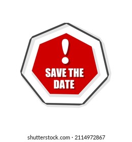 Save the date. Vector illustration.
