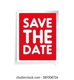 Save the date vector label