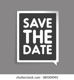 Save the date vector label